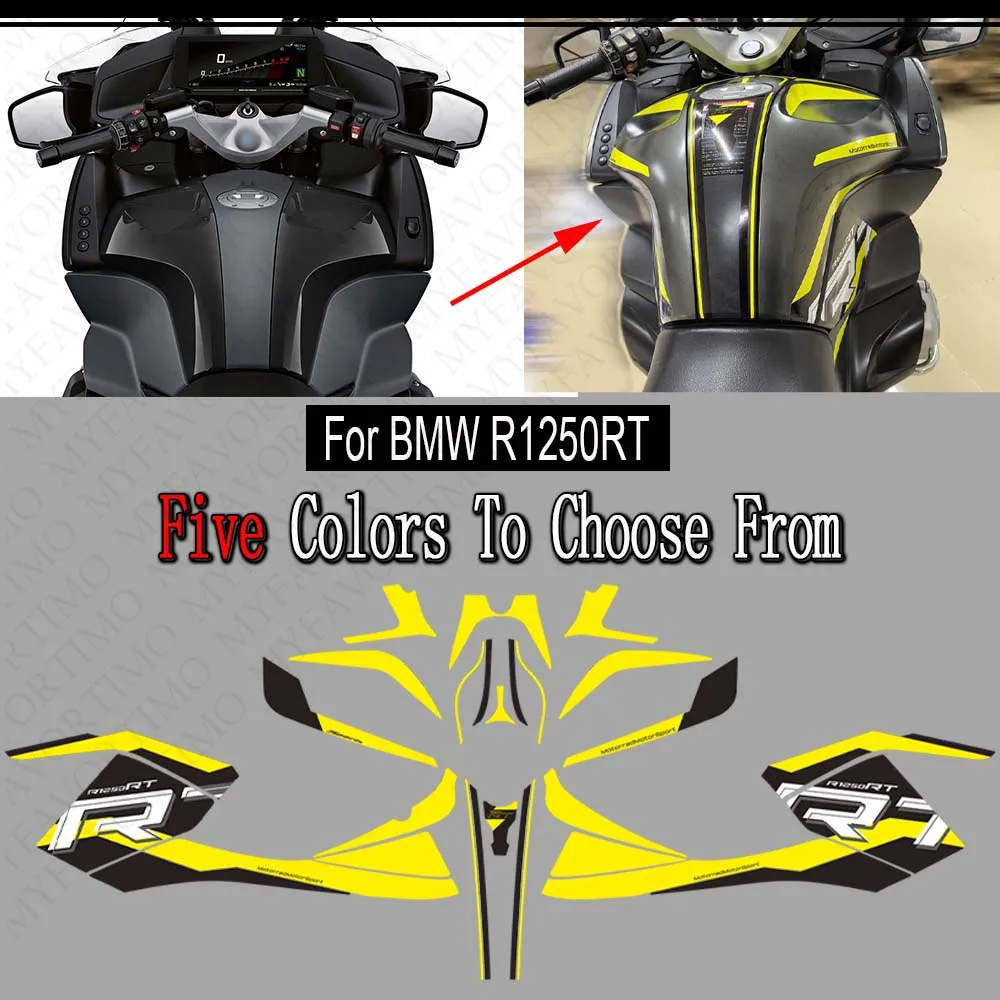 Motorcycle Tank Pad Fairing Fender Trunk Luggage Cases Protector Grips Kit Knee Wheels Stickers Decals For BMW R1250RT R 1250 RT