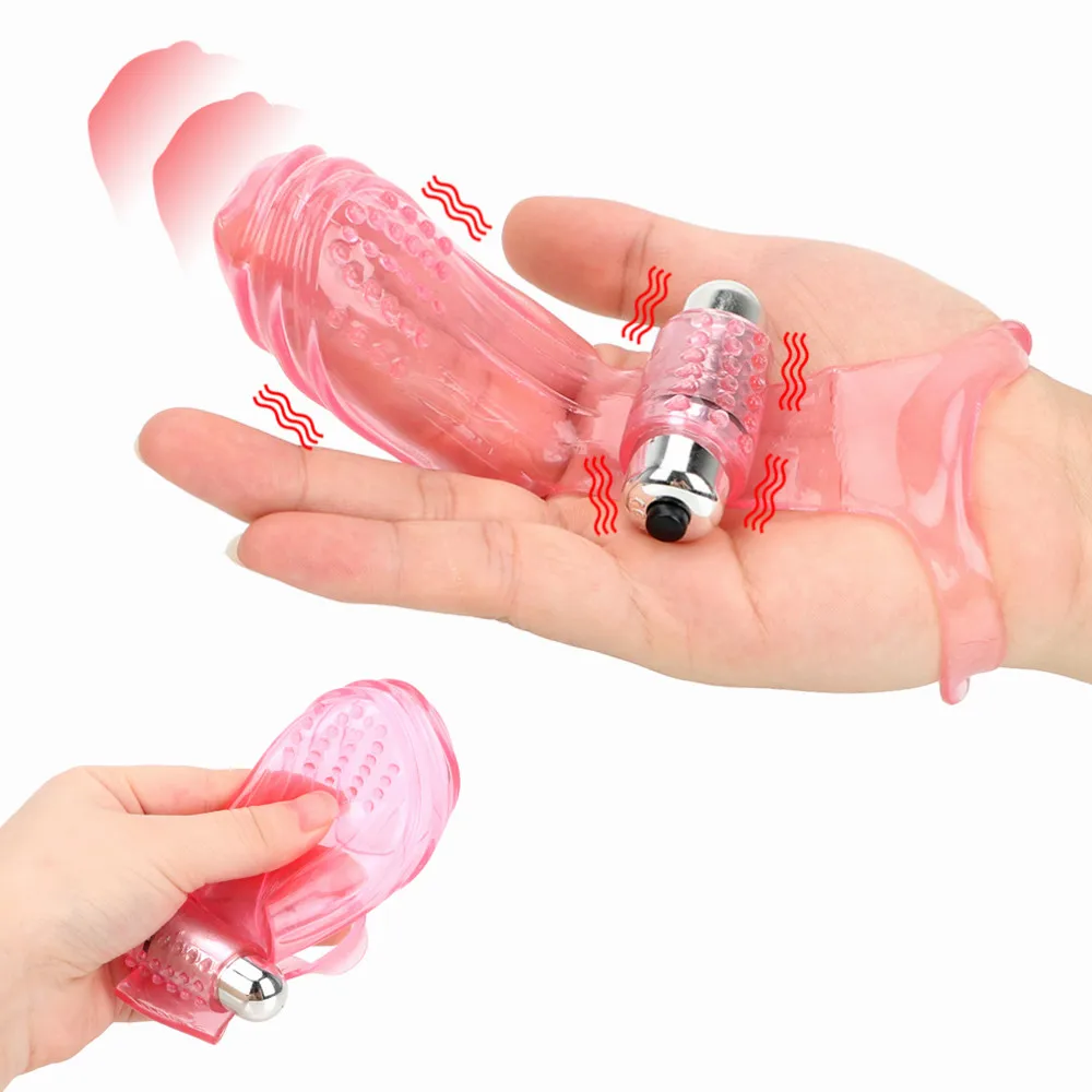 Powerful Finger Vibrator Sleeve G Spot Massage Dildo Sex Toys Clitoris Stimulation Vibrating Adult Product Female Masturbator