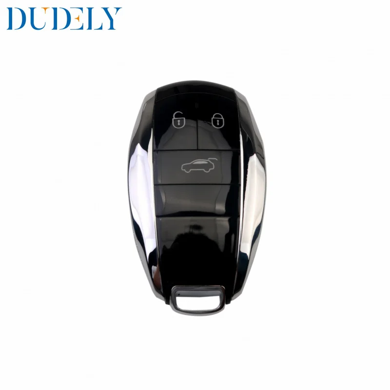 DUDELY 3 Buttons Replacement Smart Remote Control Keyless Start Key Cover Case Shell for Bentley Bentayga 2017-2021 2AHMV-YK1