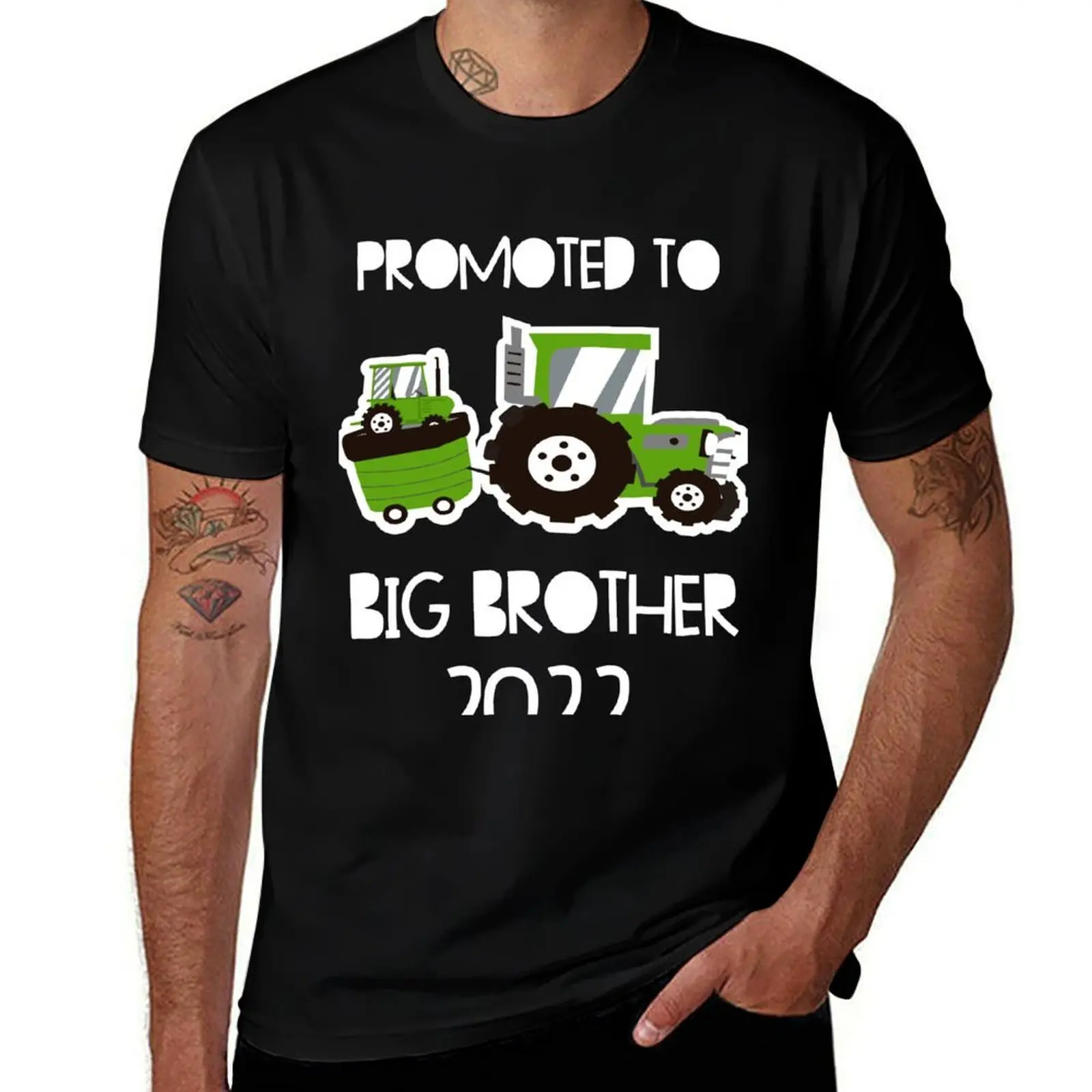 Promoted to Big Brother 2022 Tractor Toddler T-Shirt Big Size Daily Wear T-Shirt