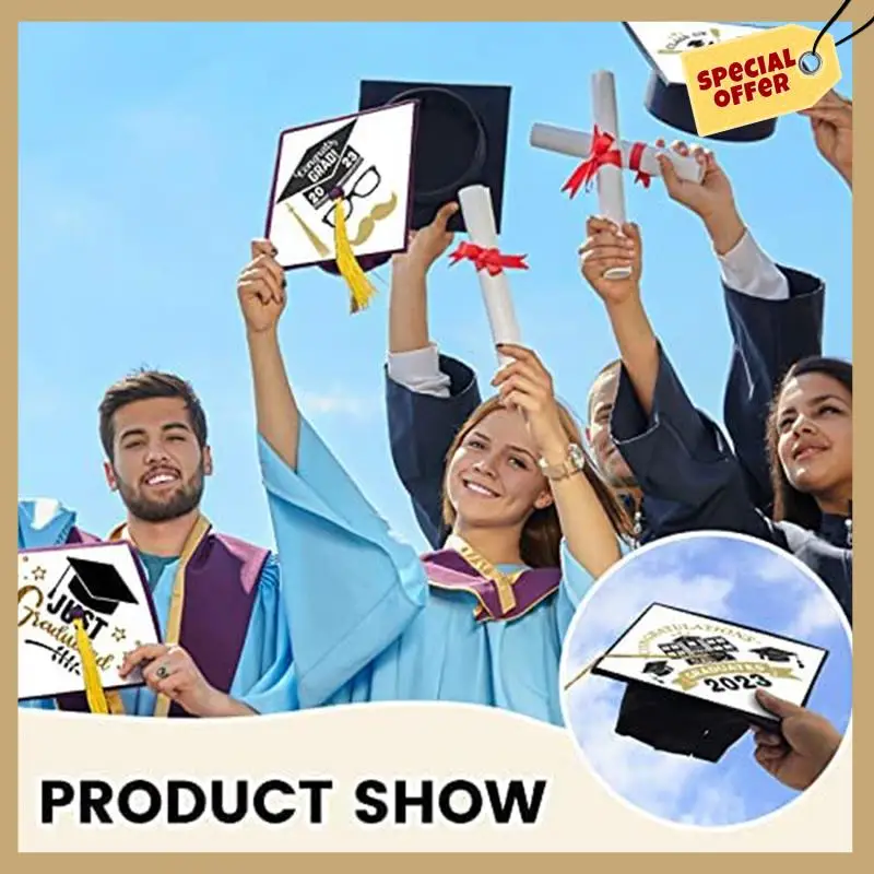 Sublimationsrohlinge, Abschluss-Topper, Wärmeübertragungsplatte, MDF-Kleber, Grad-Hut-Topper, Dekorationen für Partyzubehör, WMAN