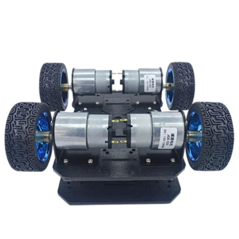 Imagem -06 - Robô Smart Car Chassis Kit Encoder Motor Evitar Obstáculos dc Gear Motor Rodas 4wd 520 370