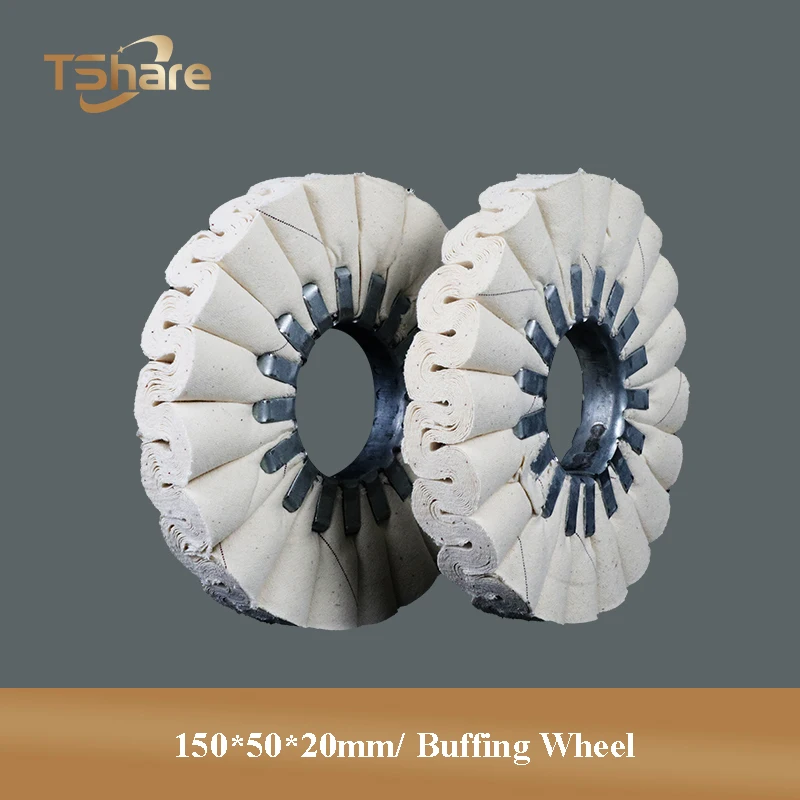 2PCS 150*50*20mm -1 Economic Type Buffing Wheel Iron Circle Polishing Wheel for Edge Banding Machine