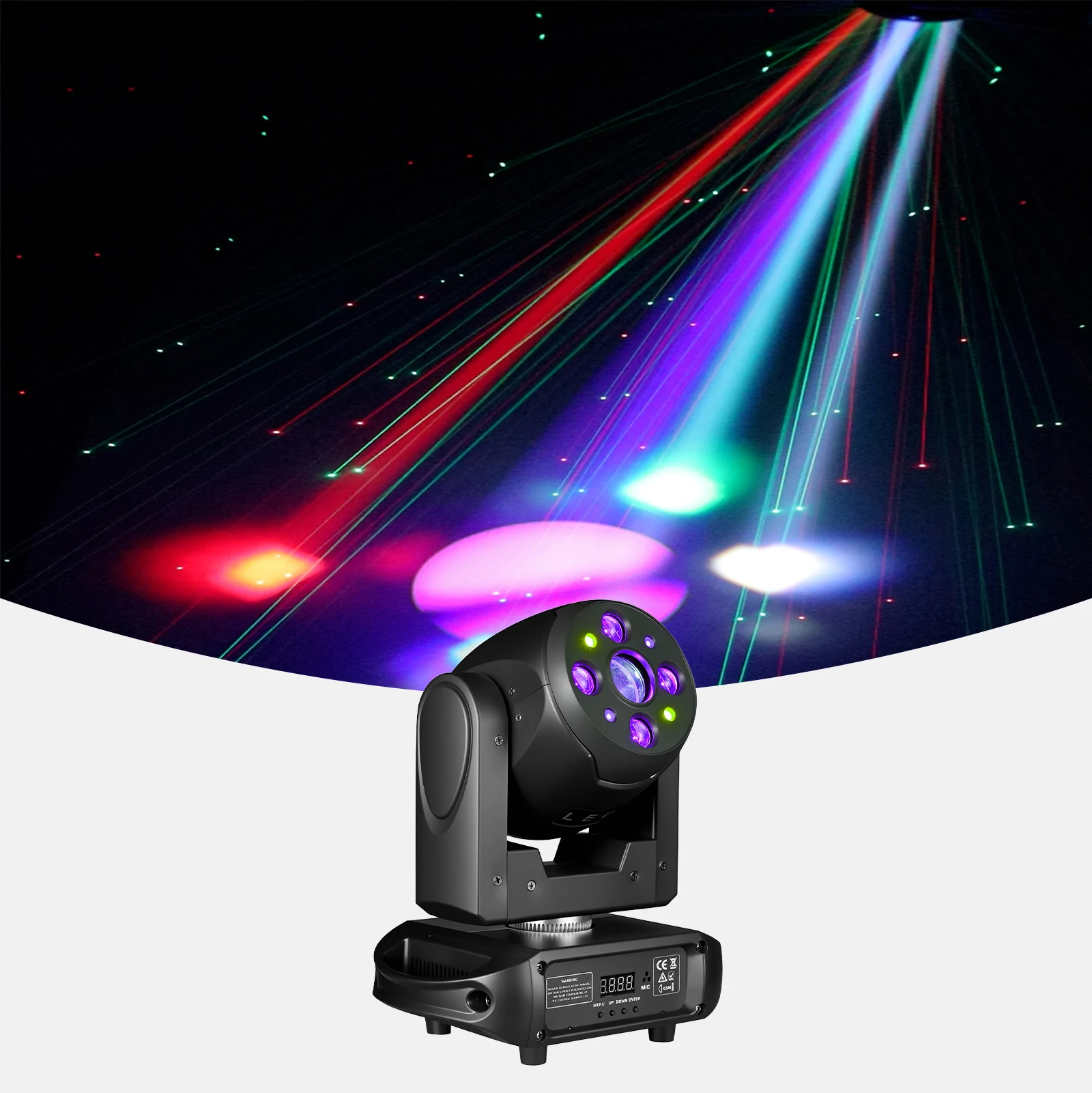 Special 4-in-1 Beam Disco Pixel LED Light Source DMX512 Control Large Power Stage Lamp UV Small Shaking Stage Light