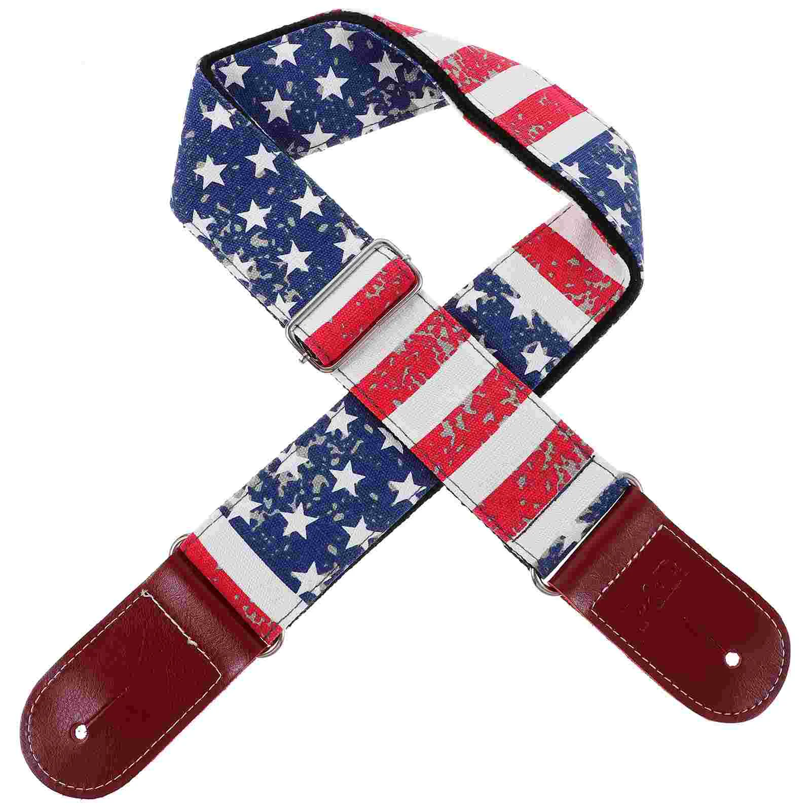 

American Flag Guitar Strap Slings Shoulder Belt Bass Handle Replacement Instrument Canvas Printing Guitars