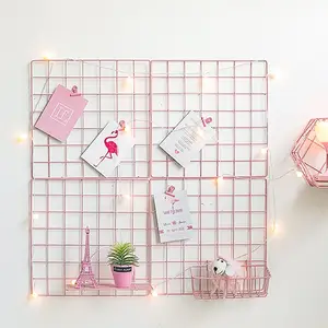 الجرف المعلق على الحائط المعدني ، شبكة الصور الفنية ، لوح الأسلاك الحديدية ، زخرفة الغرفة ، غرفة نوم ، حفلة عيد ميلاد ، زينة الزفاف ، 1 قطعة أفضل 8 شبكات نوافذ حديدية مبيع - رقم 6