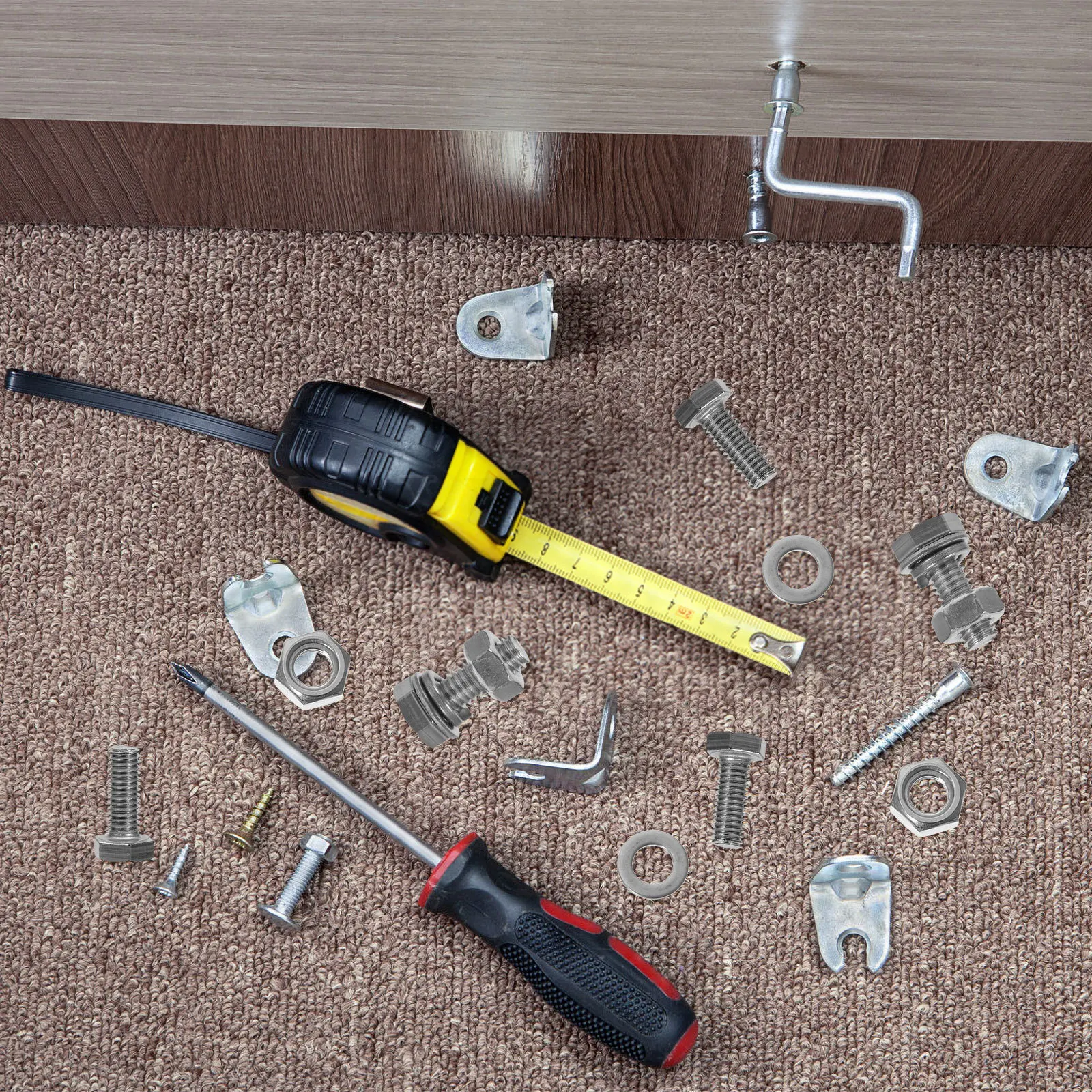 

20pcs Stainless Steel Bolts Nuts Kit 316 Metric Hexagon Screws With Flat Washers For Automotive Construction Machinery Hardware