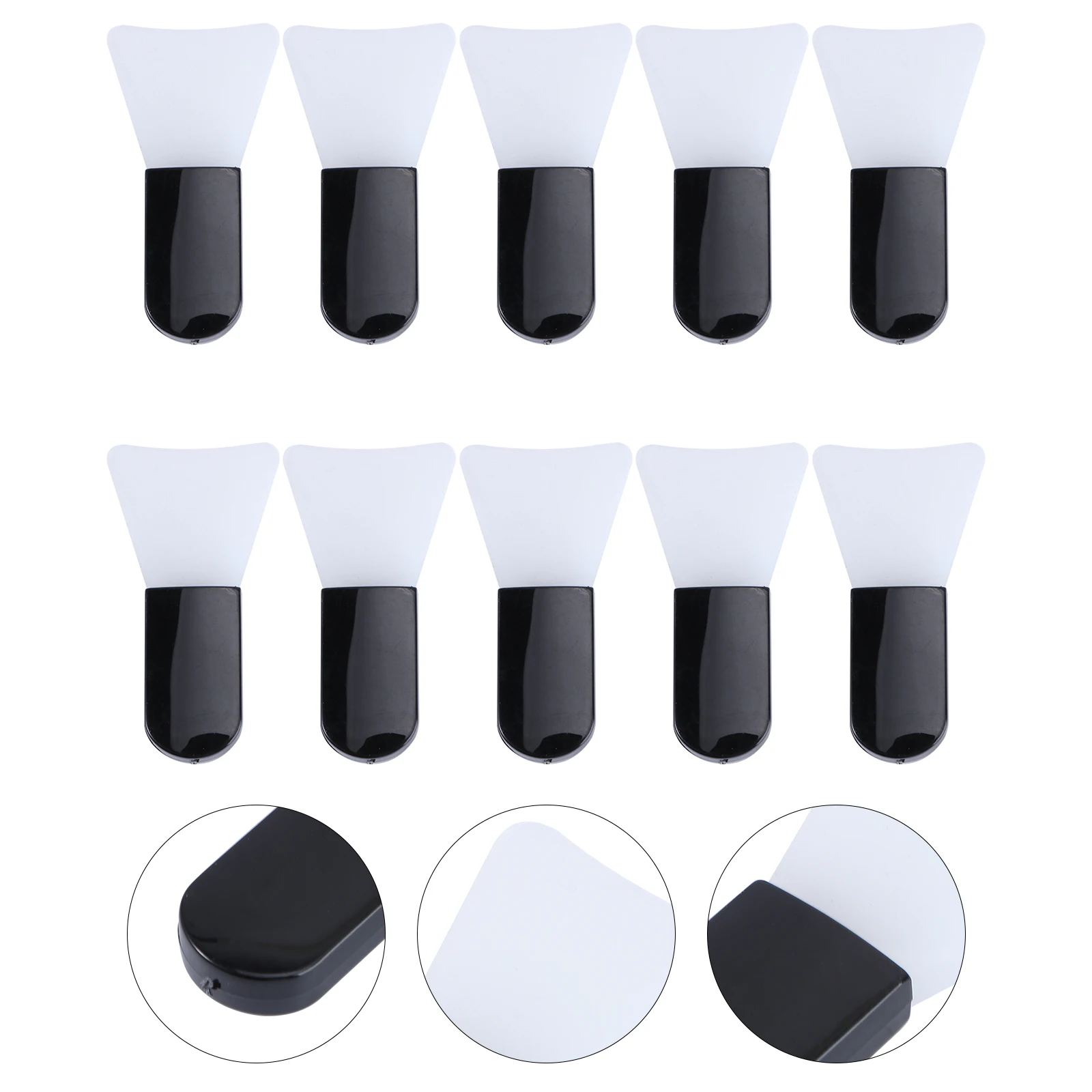 10 Pcs 도구 실리콘 H 애플리케이터 실리콘 페이스 페이스 마스크 브러쉬 재사용 가능한 프리미엄 페이셜 브러쉬 재료