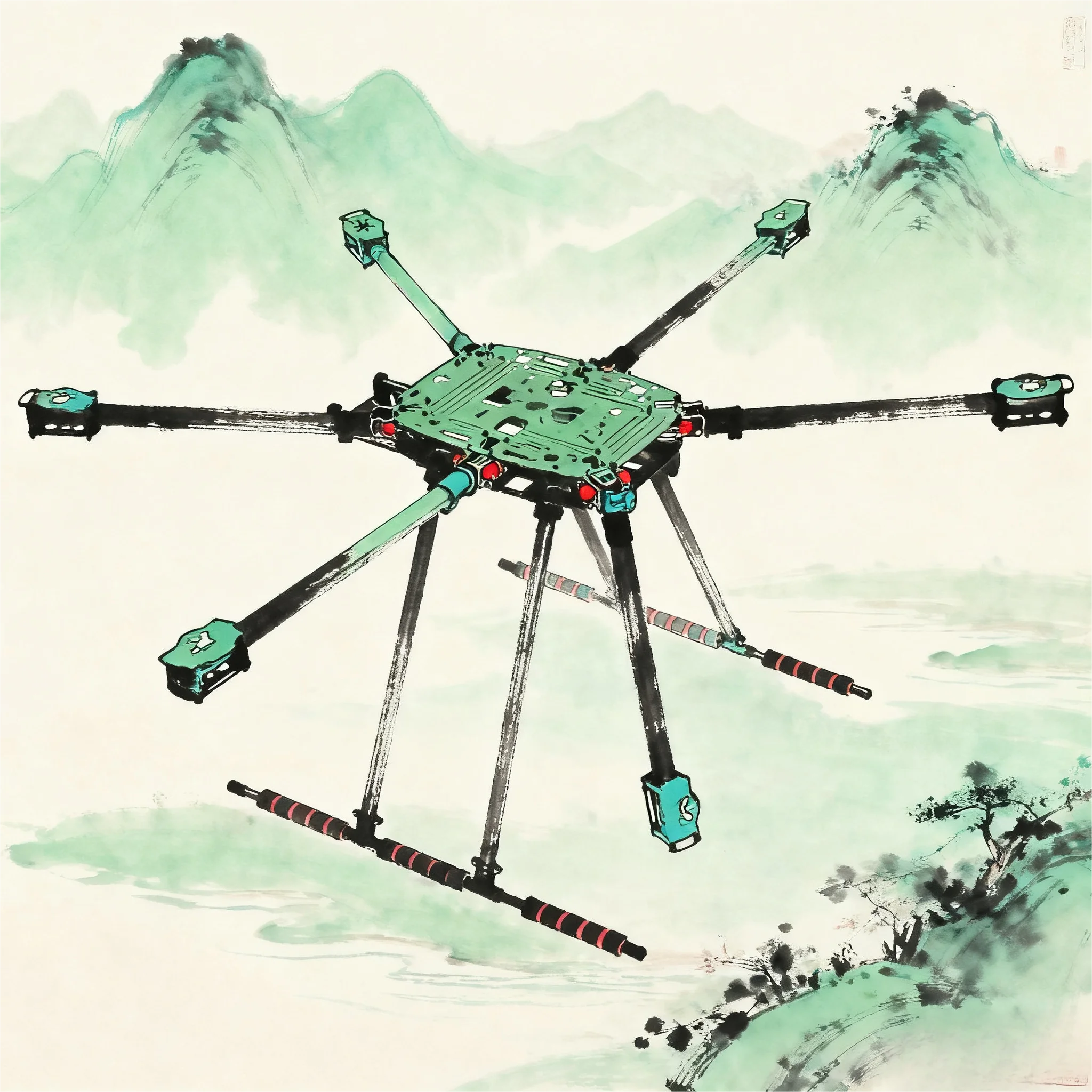 Angeltoy ZD850 2.4.8 M8N Full Carbon Fiber 850Mm Hexa-Rotor Frame Blheli 40A Esc Flight Comtrol Radio Telemetry Set