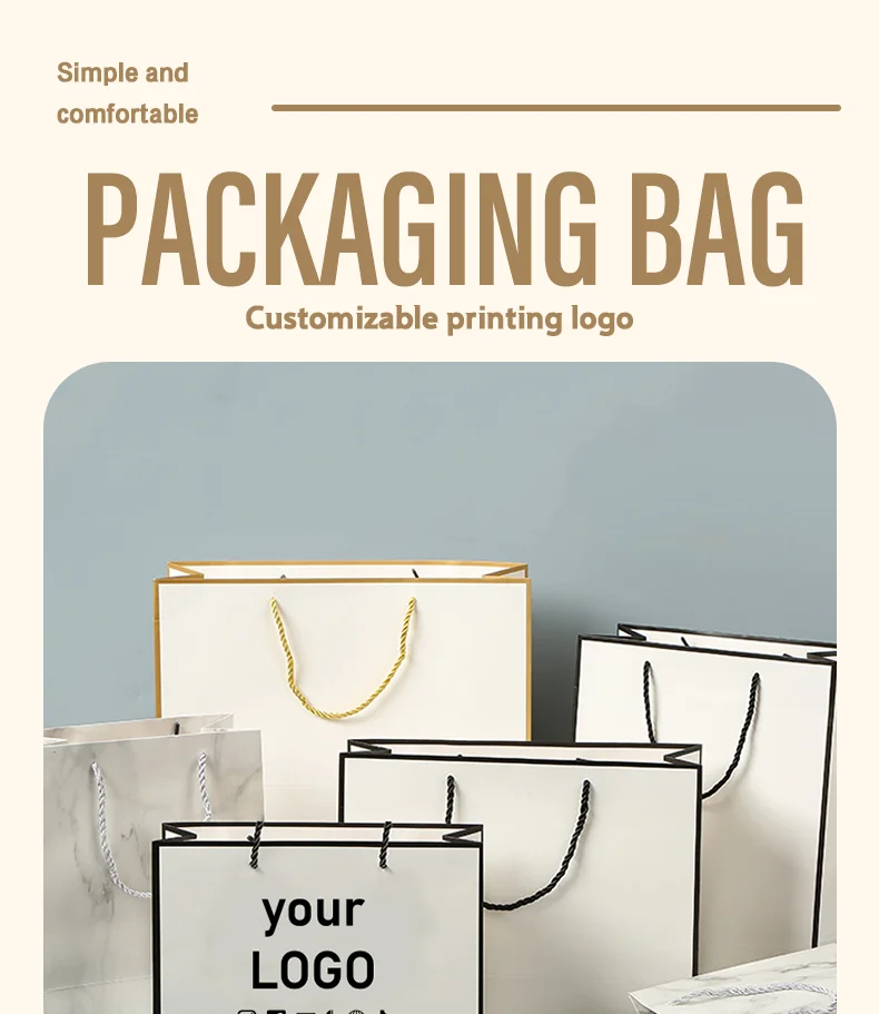 10 Stück Maßgefertigte Hochwertige Kosmetik-Werbegeschenktaschen für Bekleidungsgeschäfte, Unterstützung für individuelles Logo – Detail 1