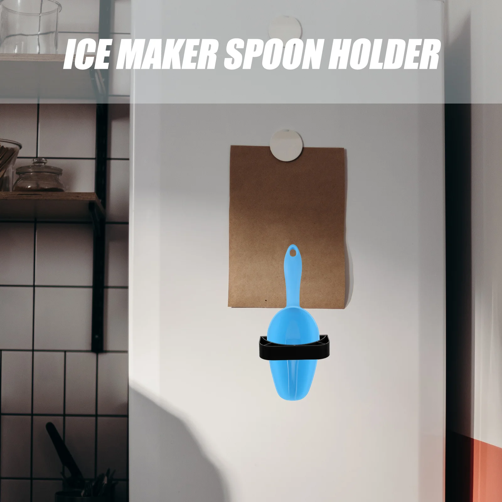 

Magnetic Ice Scoop Holder Black Replacement Compatible Opal Nugget 1.0 2.0 Ice Maker Spoon Storage Rack Magnetic Utensil Holder