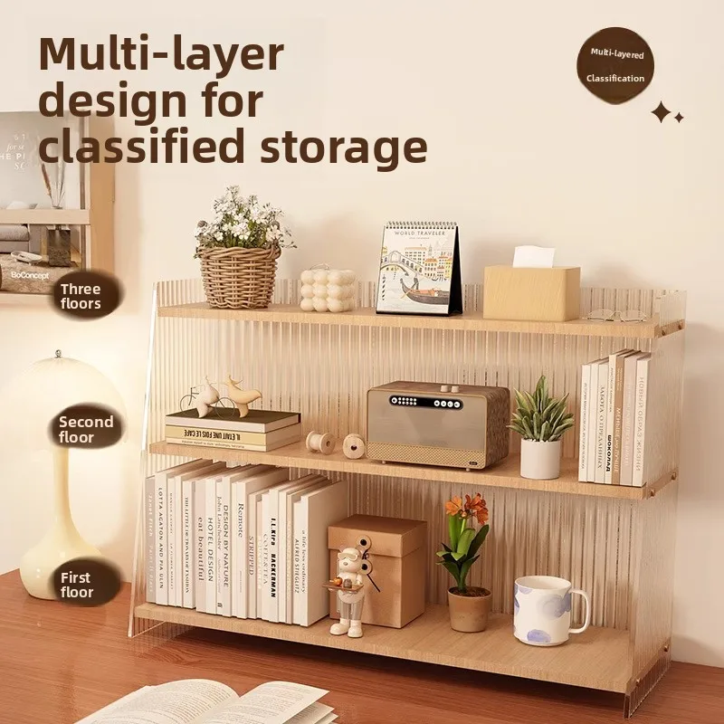 Estante de escritorio Portavasos acrílico Portavasos de agua Estante de almacenamiento multicapa para el hogar