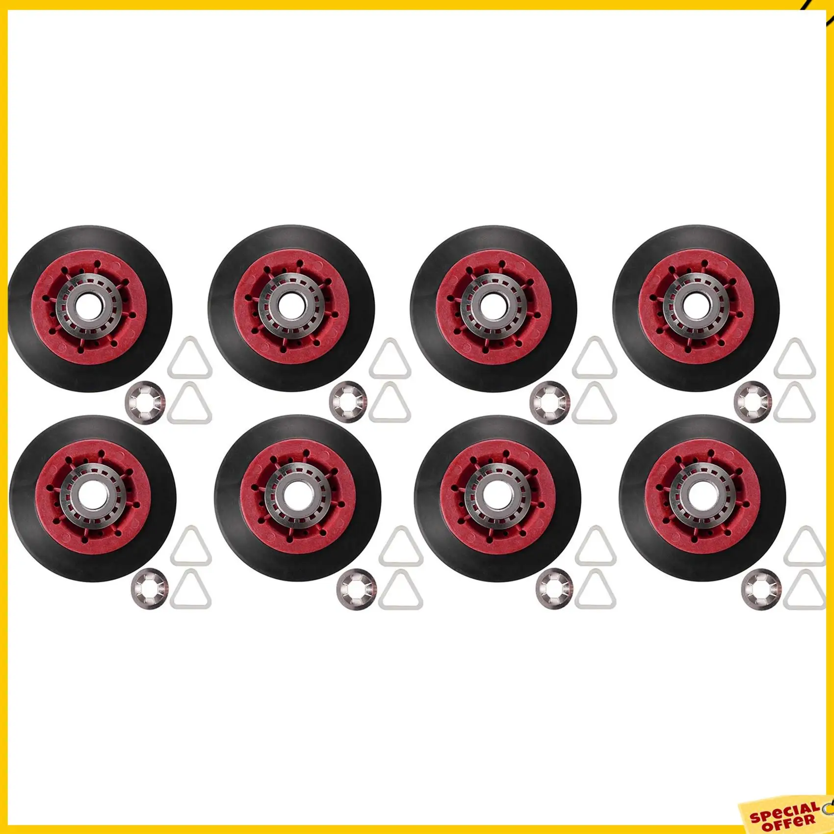 A24P, 8 шт., 8536974, ролик сушильного барабана, подходит для Whirlpool, Kenmore — заменяет 8536974, 8536973, W10314171, WPW10314173