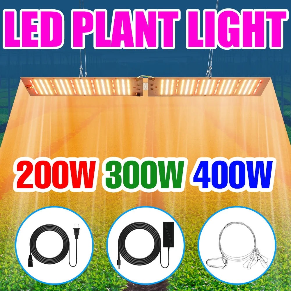 400 واط LED تنمو أضواء الطيف الكامل الكم مجلس داخلي الدفيئة خيمة الخضروات بونساي النباتات زراعة الإضاءة AC100-277V