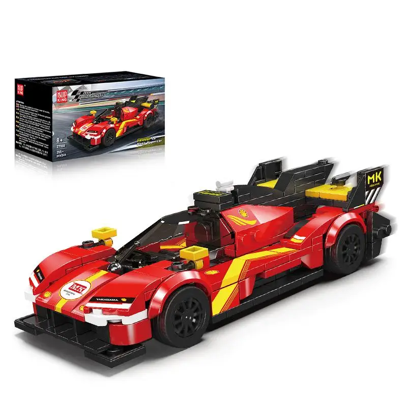 Mould King 27100 FR 499P Hypercar 8-Wide Vehicle 355pcs Building Block Model with Display Case Assembly Toy for Holiday Gifts