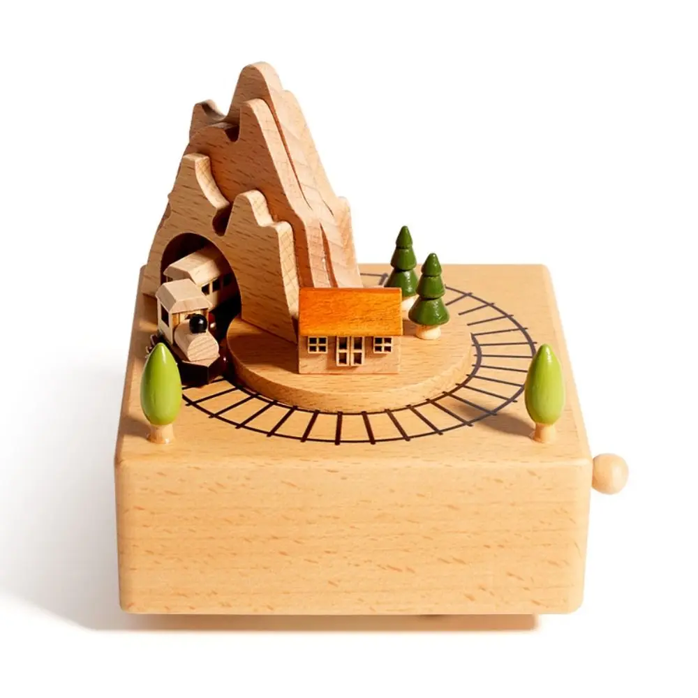 Carillon in Legno a Forma di Giostra con Ballerina Rotante, Design Vintage Retrò