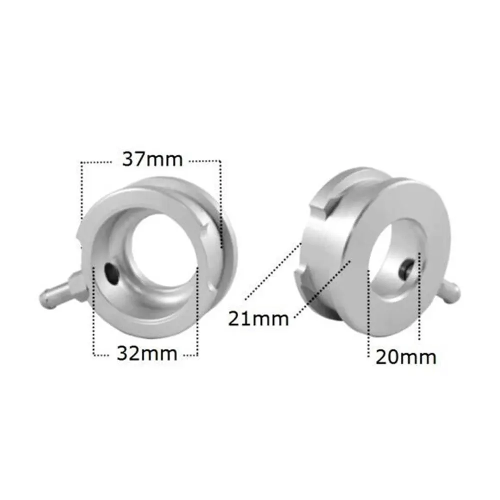 Silver 32mm 1.25\'\' ID Billet Aluminium Weld-On Radiator Hose Connector Filler Neck Flange Adapter