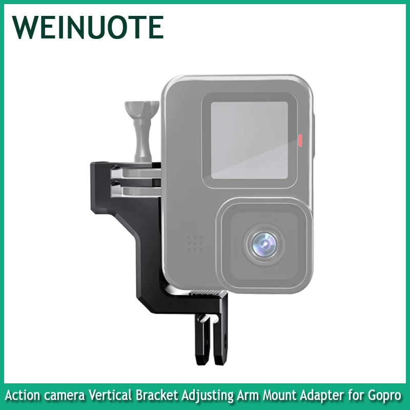 Soporte Vertical para cámara de acción CNC, adaptador de montaje de brazo de ajuste para Gopro 12, 9, Dji, Sjcam, Disparo Vertical, accesorios de primera vista