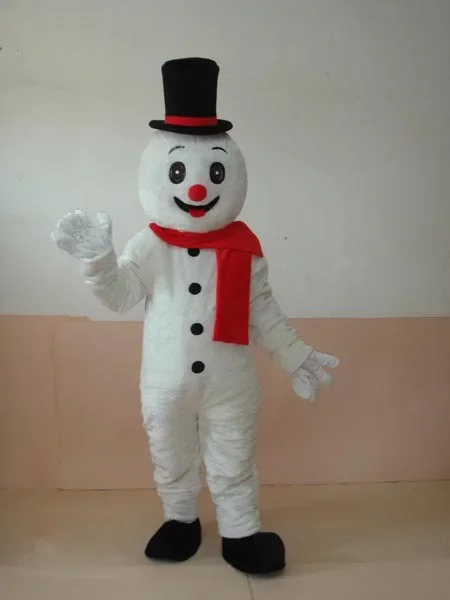 Factory Outlet Snowman Mascot Costume Christmas Snowman Mascotte Cosplay Costume Cartoon Birthday Mask Party Halloween Carnival