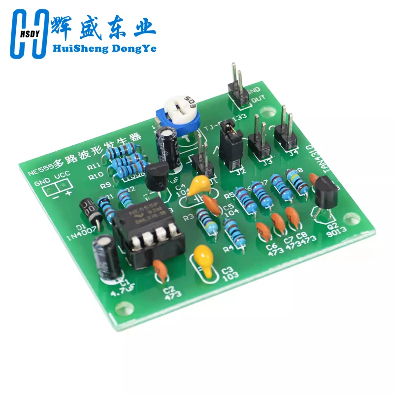 DC6-12V NE555 Pulse Generator Module Sine/Triangle/Square Wave Generator Multi-Channel Waveform Signal Generator DIY Kit