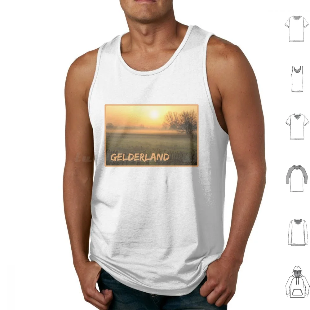 Beautiful Winter Sunset , Gelderland , Netherlands Tank Tops Print Cotton Winter Sunset Gelderland Netherlands Holland