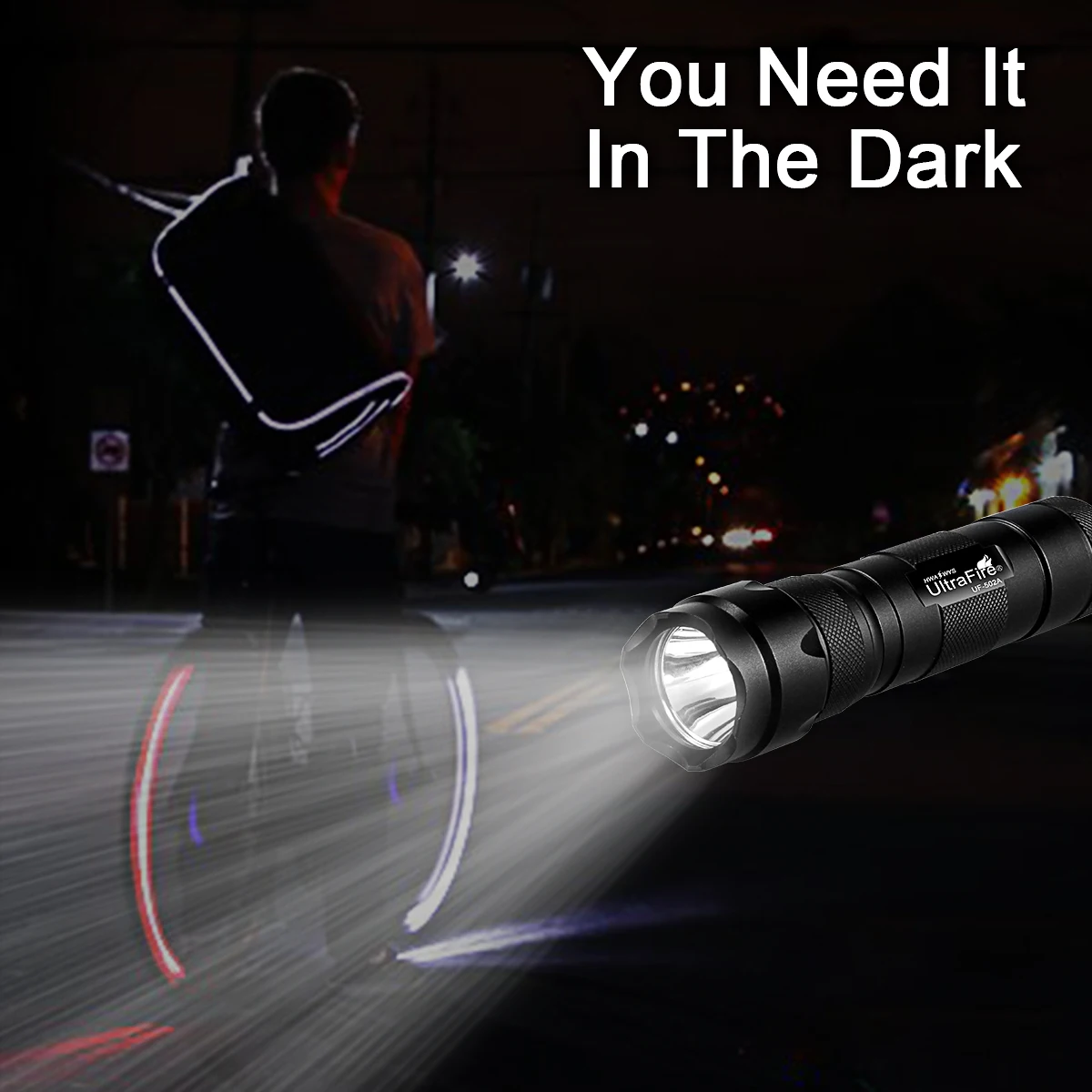 UltraFire UF-502A LED Tactical Flashlight 18650/AAA Portable Camping Torch Super Bright Rechargeable Lantern for Outdoor Hiking