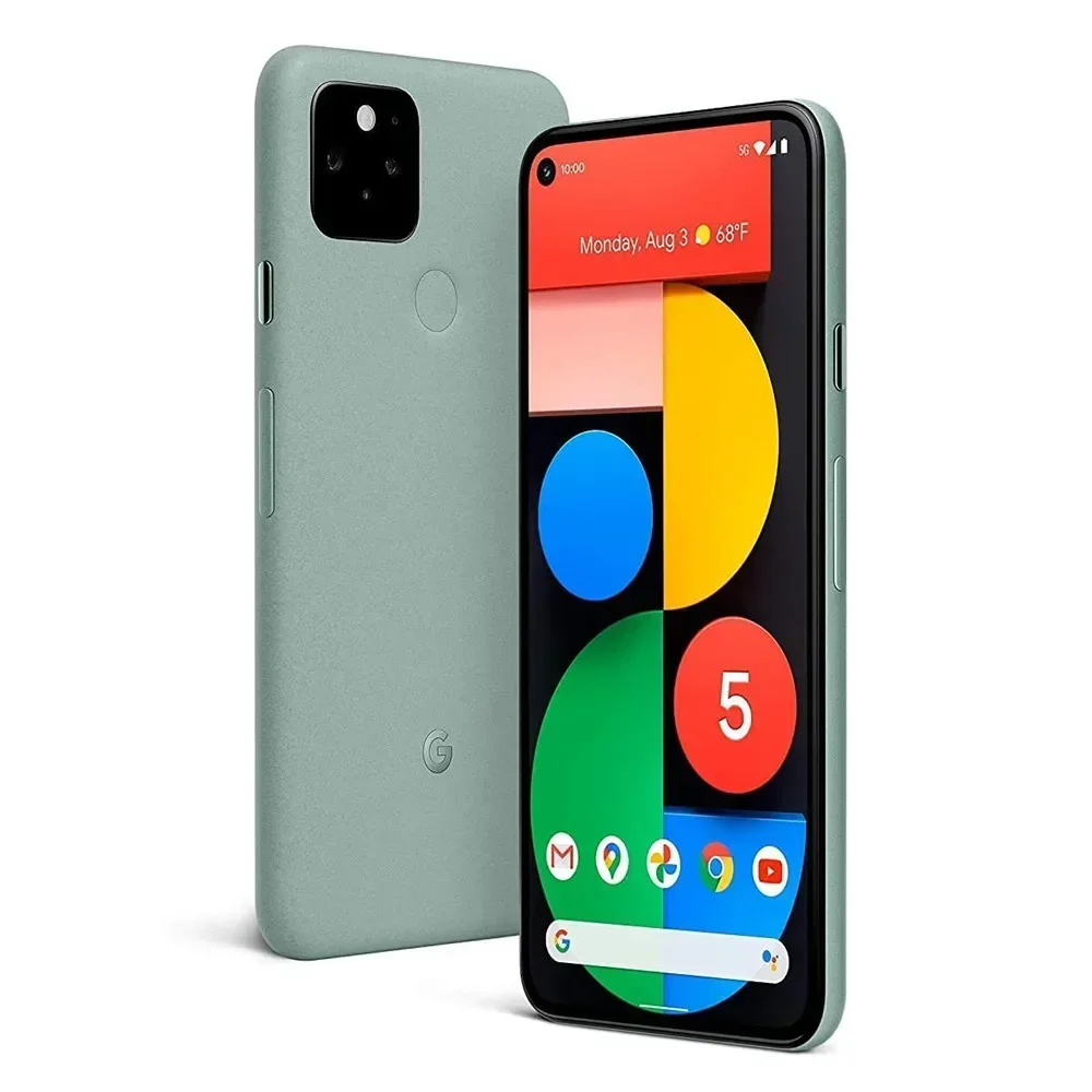 هاتف Google Pixel 5 5G الأصلي غير مقفول 6.0 بوصة Snapdragon 765G ثماني النواة 8 جيجابايت + 128 جيجابايت ROM NFC eSim 12.2 ميجابكسل و16 ميجابكسل NFC eSIM