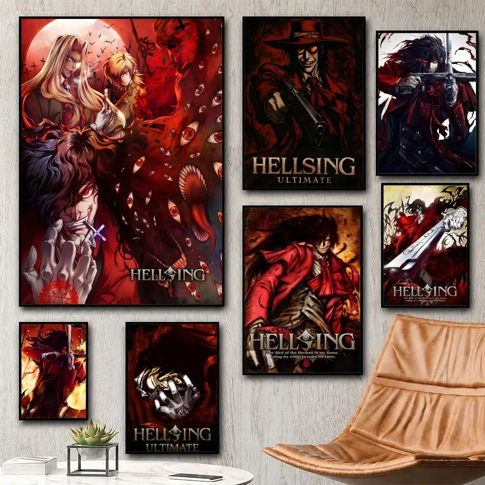 Aesthetic Wall Art Poster Trendy anime Hellsing Ultimate Poster for Bedroom Dorm Room Home Decor Large Wall Picture Print