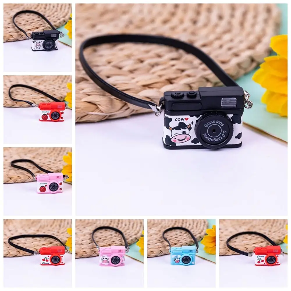 Multicolor Miniature Dolls Camera Accessories Kids Toys Doll Accessories Photo Props Shutter And Flash Camera