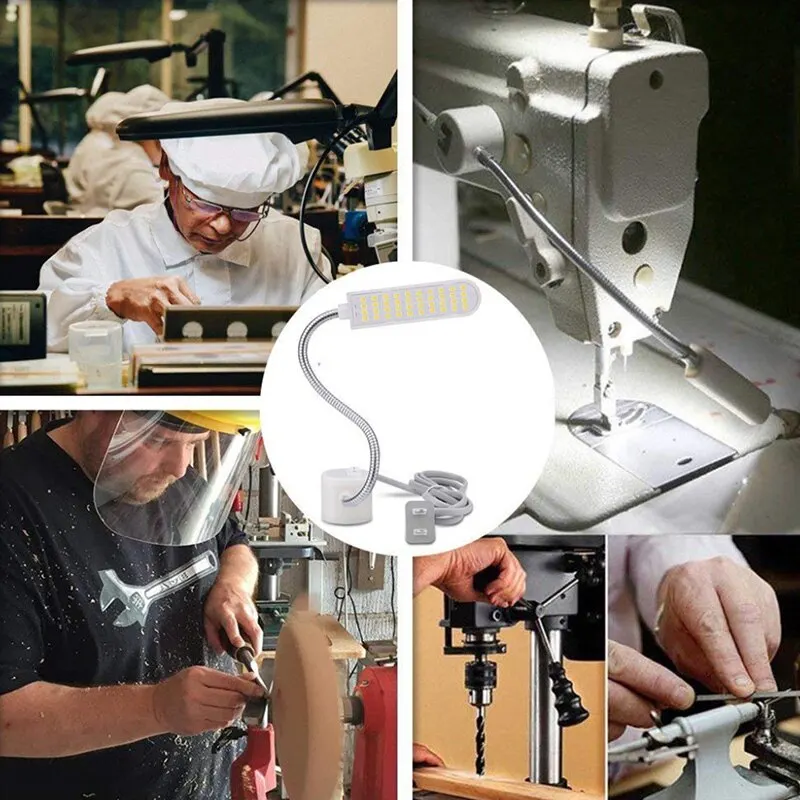 10/20/30 illuminazione industriale LED macchina da cucire luci notturne casa con magnetico flessibile regolabile per lampade da lavoro adsorbite di