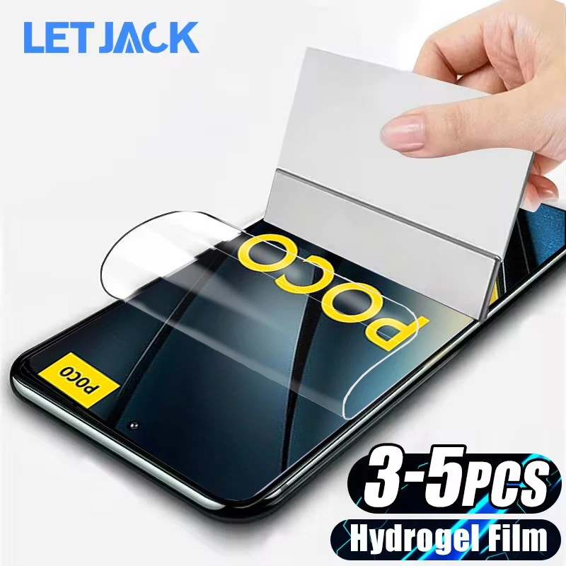 

3-5Pcs Soft Flexible Hydrogel Film For Xiaomi Poco F6 F5 F4 F3 GT F7 Ultra Screen Protector For Mi 14T 13T 12T 11T Pro Not Glass
