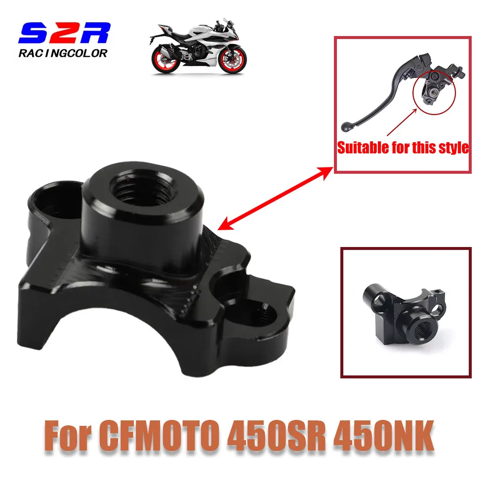 

Motorcycle Parts Master Cylinder Brake Lever Mirror Mount Clamp Rear View Mirror Holder Adapter For CFMOTO 450SR SR450 450NK