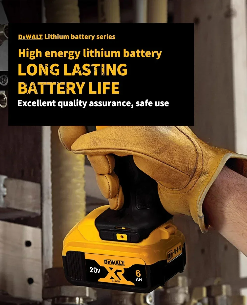 بطارية DEWALT الأصلية، 20 فولت، 6AH، بطارية ليثيوم أيون قابلة للشحن، DEWALT، DCB115، DCB118، شحن سريع، بطارية أداة DEWALT #3