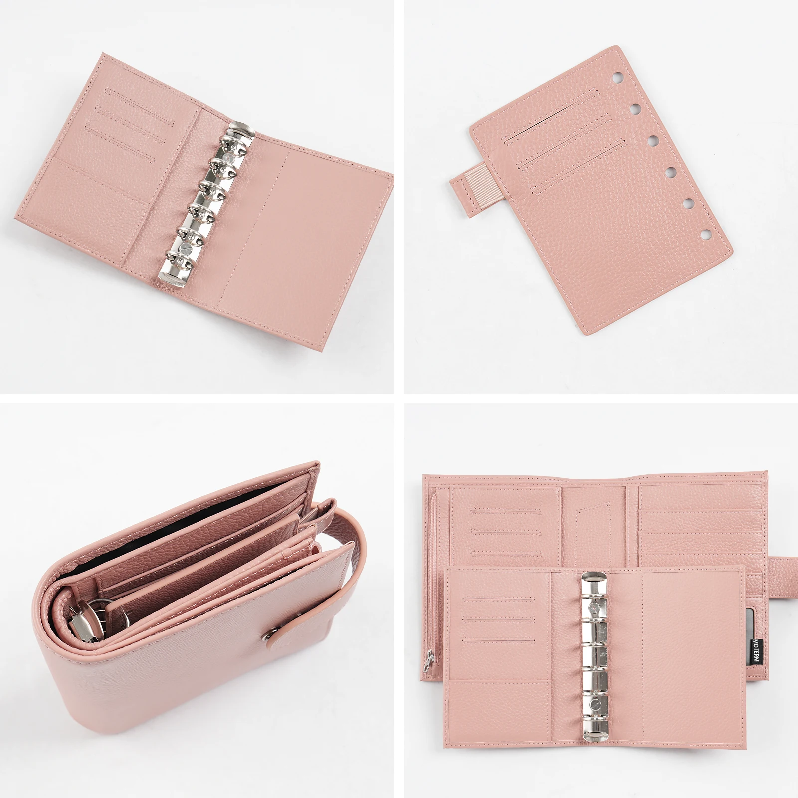 Moterm Pocket Versa 3.0 Organizer with 19 MM Rings Pebbled Style Planner Wallet Multifunctional Agenda Diary Journal Notepad - view 3