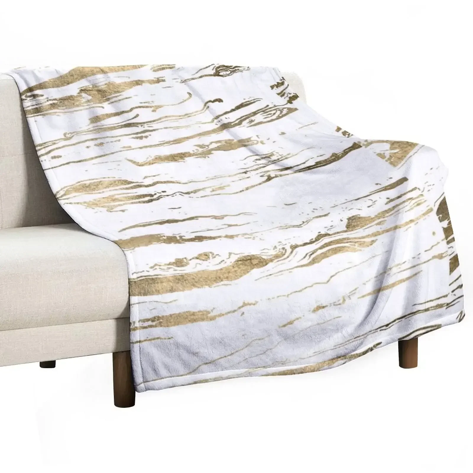 

Gold abstract marbleized paint Throw Blanket Extra Large Throw Hairys Bed linens Summer Beddings Blankets