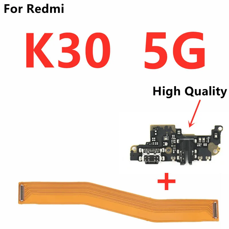 Charging Port Dock Board with Main Board Motherboard Ribbon Flex Cable Fast Charge With IC For Redmi K30 4G 5G Xiaomi Poco X2