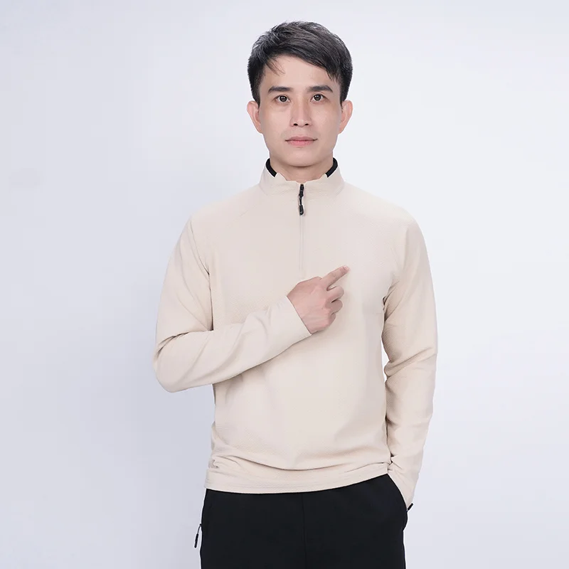 

Zip Up Men Long Sleeve Hoodie Trendy Casual Soft Comfortable T Shirt Stylish Round Neck Top