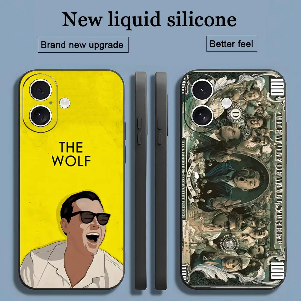 Funda de teléfono de película The Wolf of Wall Street para iPhone 17 16 15 14 13 12 11 X XR XS 8 Plus Mini Pro Max, funda suave negra a prueba de golpes