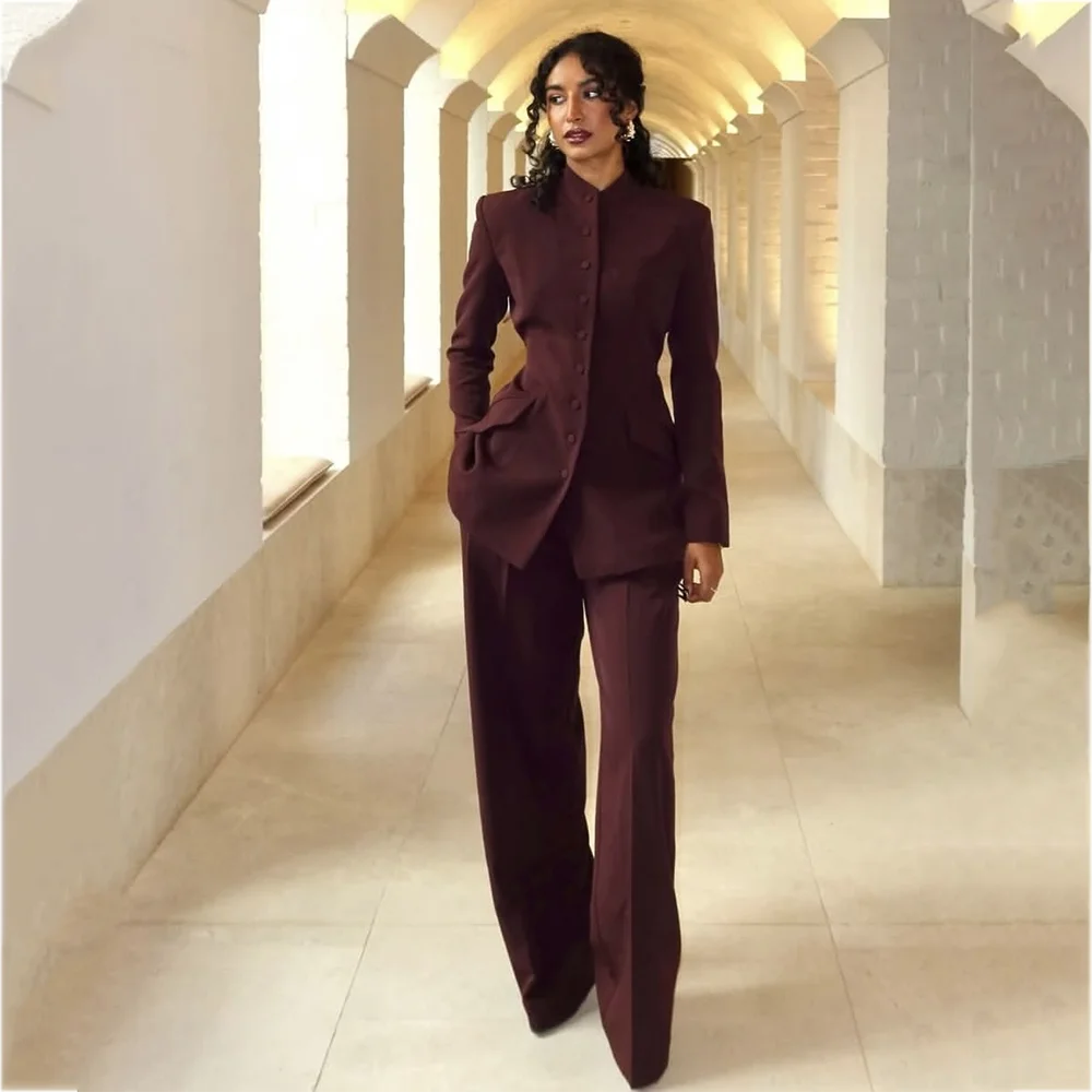 Completo da donna composto da  - Mandarin Collar Formal Shirt Slim Fit recensione e prezzo
