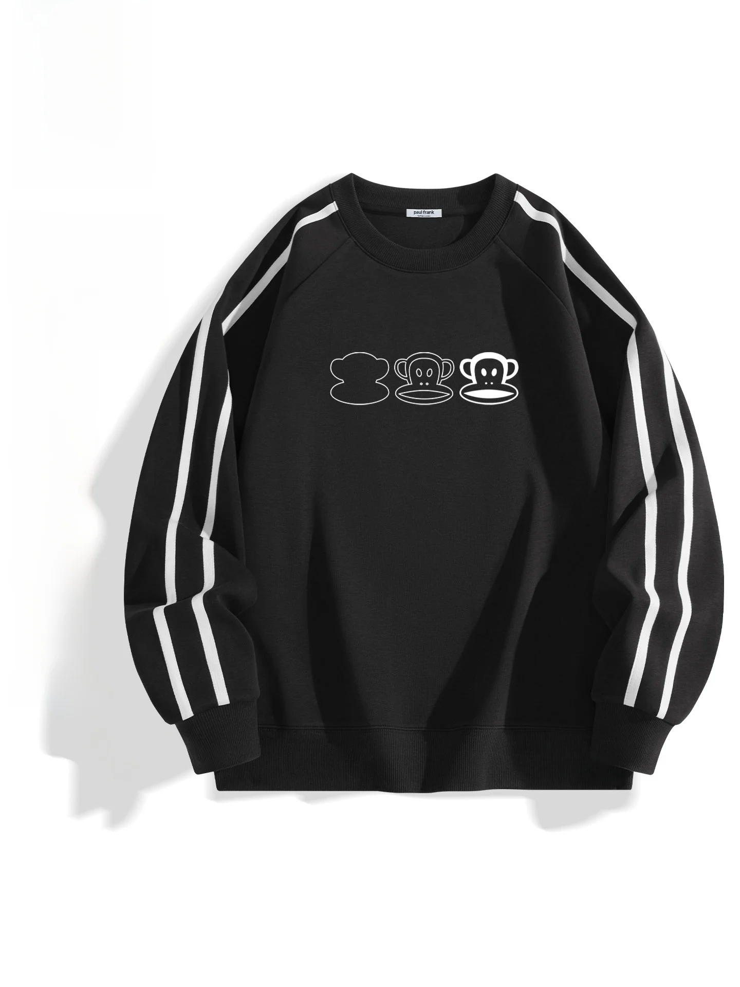 

Мужская толстовка свободного кроя в американском стиле, весенняя спортивная одежда, повседневная куртка с круглым вырезом и принтом обезьяны, в стиле колор-блок