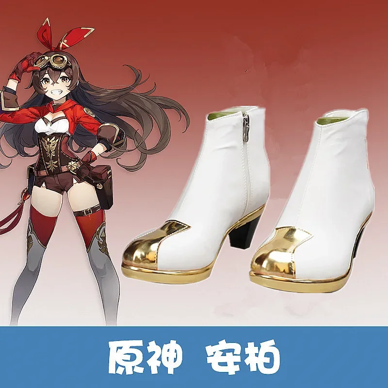 Genshin Impact Amber Cosplay wits shoes Boots Headband Eyeglasses Goggles Halloween Carnival Cosplay Costume Accessories Porps P