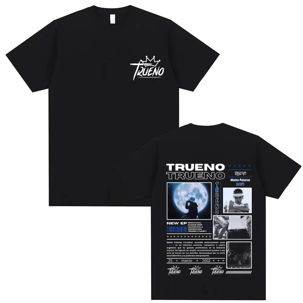 Rapper Trueno Graphic T-shirt Male Hip Hop Fashion T Shirts Men Women Casual Cotton Oversized Tshirt Unisex High Quality Tees