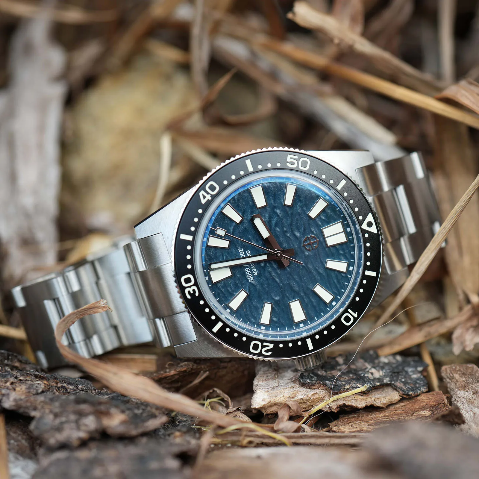 AETHELSOHN Fashion Quartz Watch For Men Forge Guilloche Sapphire Crystal Luxury Wristwatch VH31 100m Waterproof BGW9 Luminous