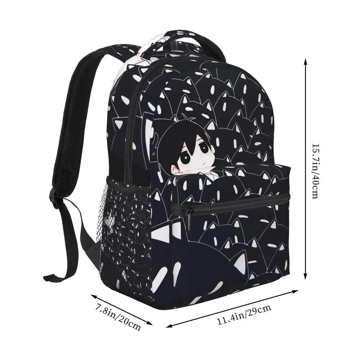 Omori Casual Knapsack for Men Women Anime Student Books Backpack School Laptop Bag Soft Rucksack