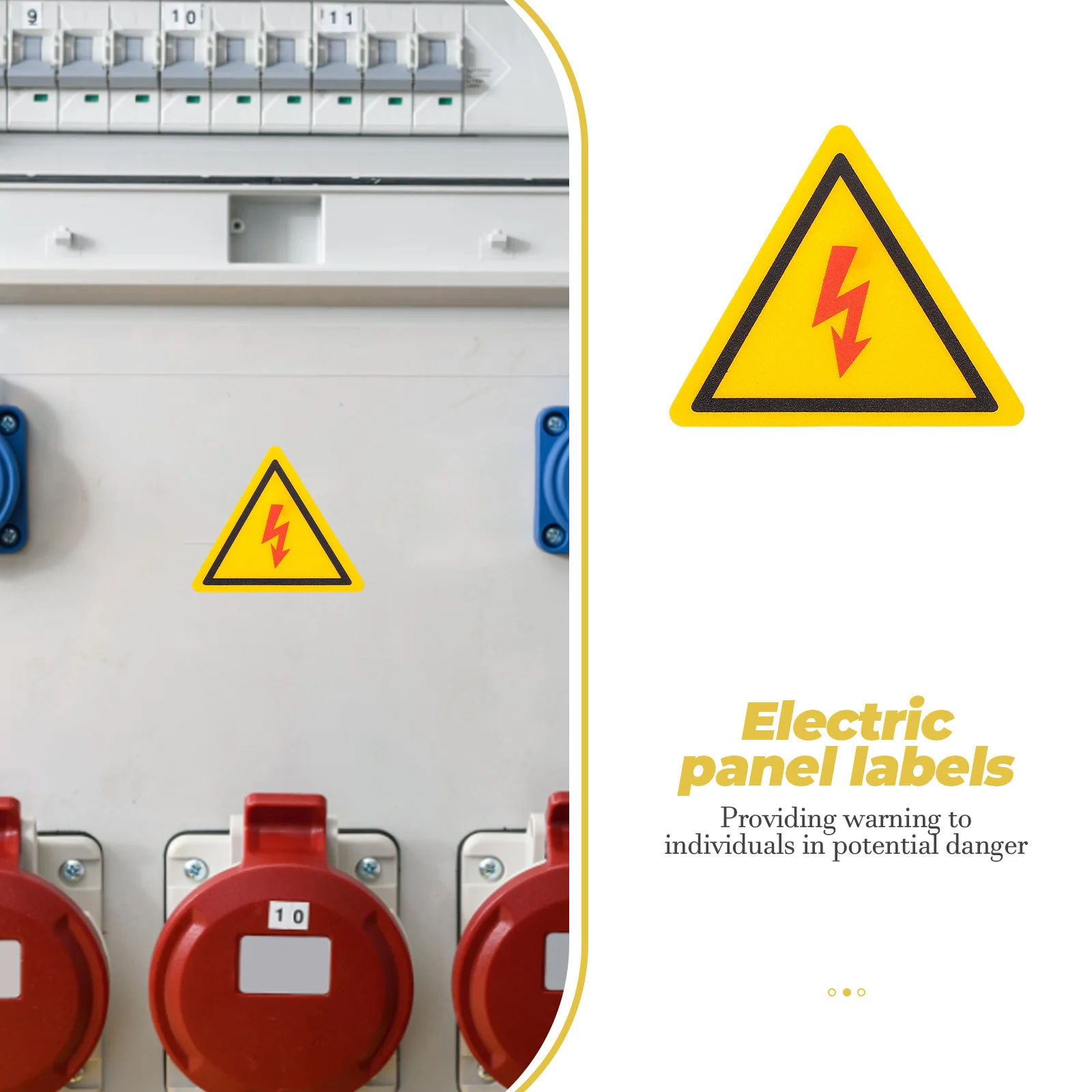 2 Pcs Logo Sticker High Voltage Warning Sign Electric Labels Caution Stickers Signs Pressure