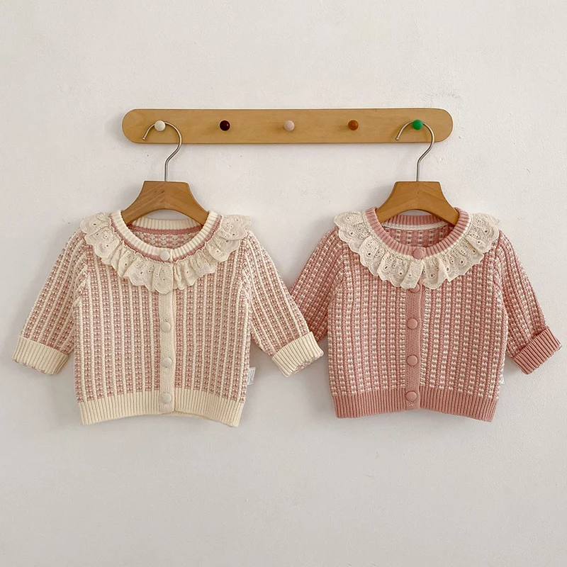 ربيع جديد 2026 0-3 سنوات ملابس الأطفال الحياكة طفل رضيع فتاة الحياكة سترة سترة الوليد الطفل الفتيات سترة معطف #2