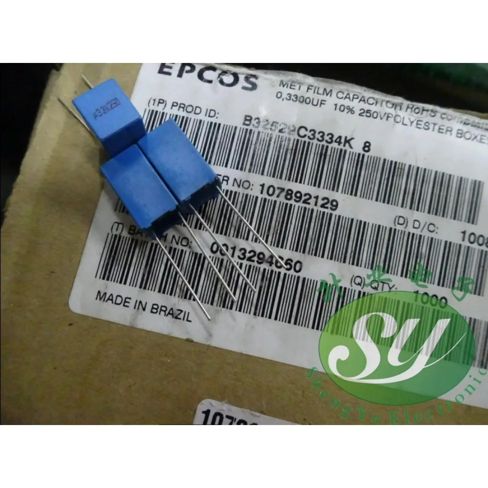 20PCS EPCOS 0.33uf/250v 330nf 334 brand-new 5mm film capacitor B32529C3334K