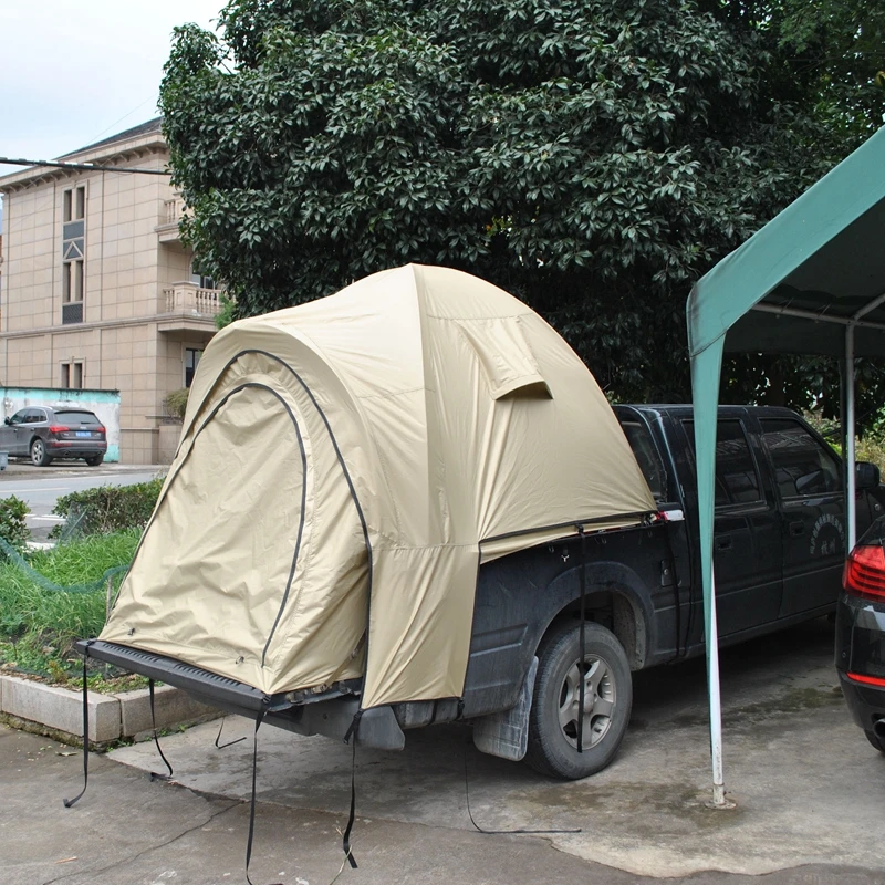 Truck Bed Tent Waterproof Pickup Car Tailgate Double Layers Self-driving Outdoor Camping 210D Oxford Silver Coated