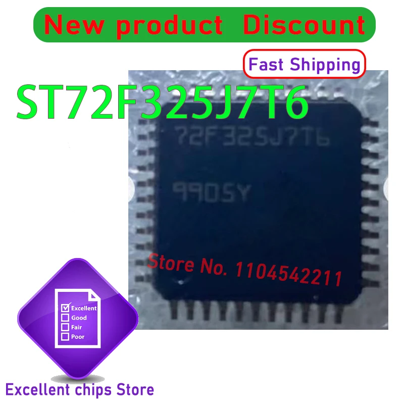 

(5-10 шт.) 100% новый набор микросхем ST72F325J7T6 72F325J7T6 LQFP44