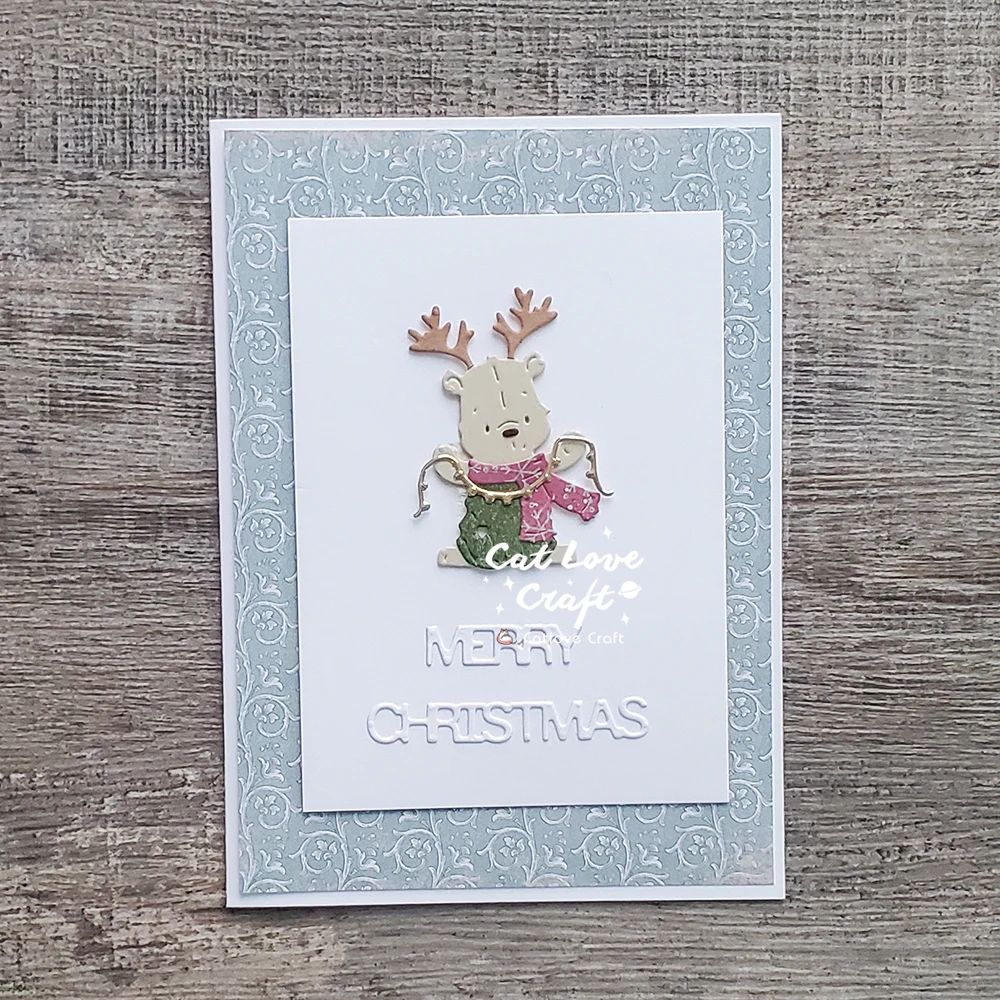 Catlove Niedliche Weihnachtstiere Metall-Stanzformen Scrapbooking-Schablone Stanzwerkzeug für Kartenherstellung DIY-Handwerk Prägung Neue Stanzformen – Detail 28